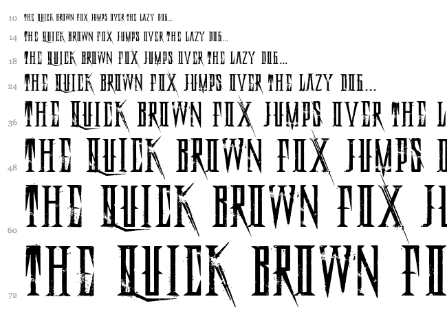 Deadly Black Chain font waterfall